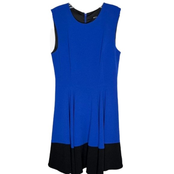41 Hawthorn Royal Blue/Black Fit/Flare Knit Dress - M - Picture 2 of 10